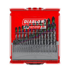 Diablo DMD - S29 Metal Demon™ Drill Bits Set for Mild, Hardened and Stainless Steels (29 - pc) - Mississauga Hardware Centre IncDiabloDMD-S29