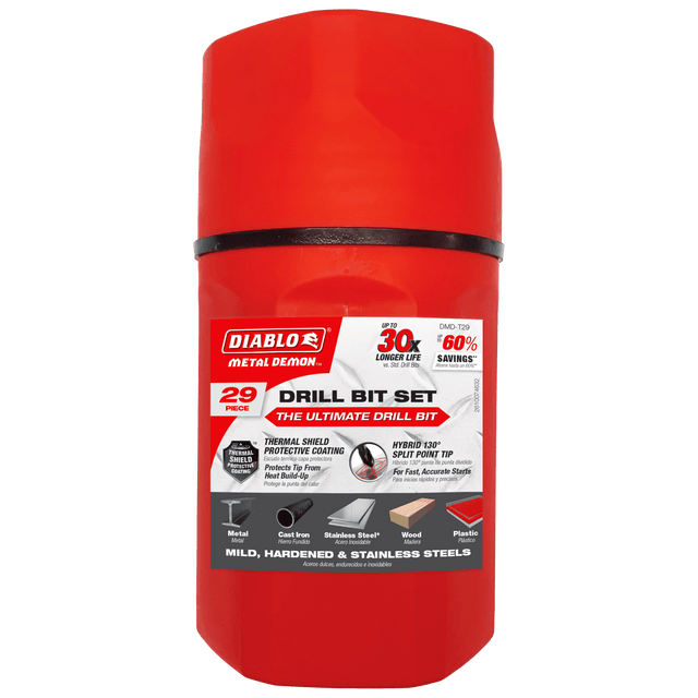 Diablo DMD - T29 29 pc Metal Demon™ Drill Bits Set for Mild, Hardened and Stainless Steels - Mississauga Hardware Centre Inc