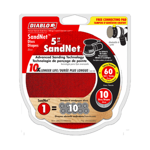DIABLO DND050060H10I 5" Sand Demon™ 60 - Grit Sanding Discs with Connection Pad (10 - pk) - Mississauga Hardware Centre Inc