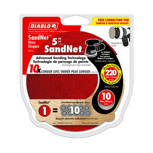 DIABLO DND050220H10I 5" Sand Demon™ 220 - Grit Sanding Discs with Connection Pad (10 - pk) - Mississauga Hardware Centre Inc