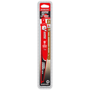 DIABLO DS0906CWSA3 9" 5/7 TPI AMPED™ Demo Demon™ Carbide Teeth Reciprocating Saw Blade for Nail - Embedded Wood - Mississauga Hardware Centre Inc