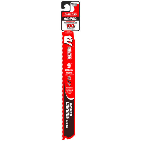 DIABLO DS0910CFA 9" 10TPI AMPED™ Steel Demon™ Carbide Teeth Reciprocating Saw Blade for Medium Metal - Mississauga Hardware Centre Inc