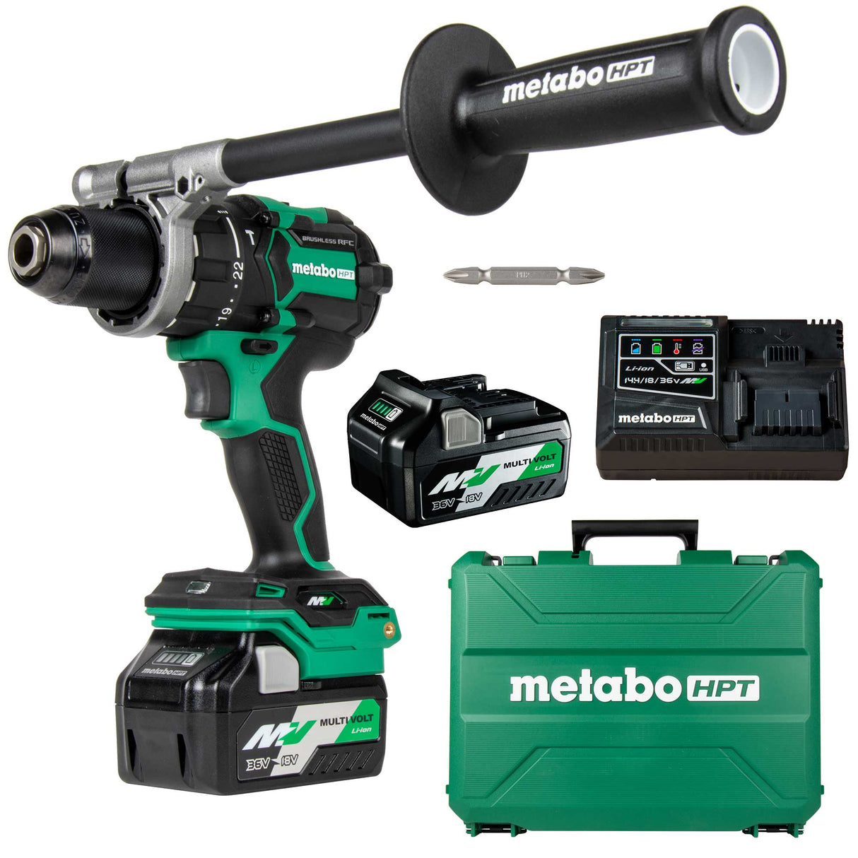 metabo HPT DV36DCM 36V MULTIVOLT™ CORDLESS BRUSHLESS 1/2" HAMMER DRILL KIT