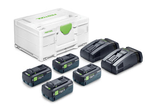 FESTOOL 578947 SYS 18V 4 x 8ah & 2 Charger Energy Set
