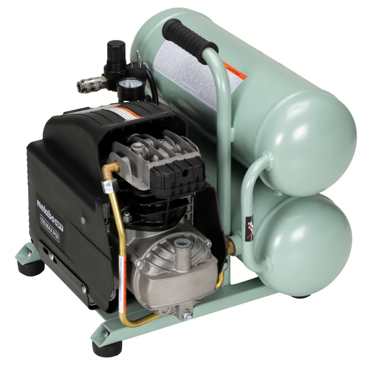 metabo HPT EC99S 4 Gallon Portable Electric Twin Stack Air Compressor