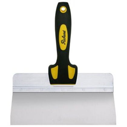 RICHARD RUB-RW-10-AS 10 IN. ERGO-GRIP STAINLESS STEEL TAPING KNIFE, PRESS-PUNCHED (Stainless Steel, Painter’s Handle)