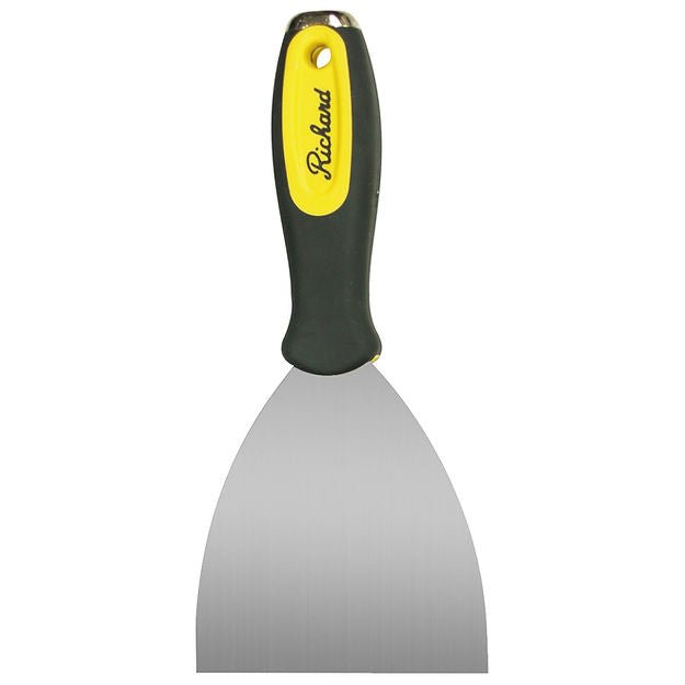 RICHARD RUB-114 4 IN. ERGO-GRIP TAPING KNIFE W ITH STEEL HEAD, FLEXIBLE CARBON BLADES