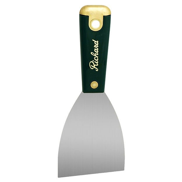 RICHARD ST-113 3 IN. WALL SCRAPER WITH BRASS HEAD, FLEXIBLE ST SERIES (Stainless Steel - Brass Head, Putty Knife)