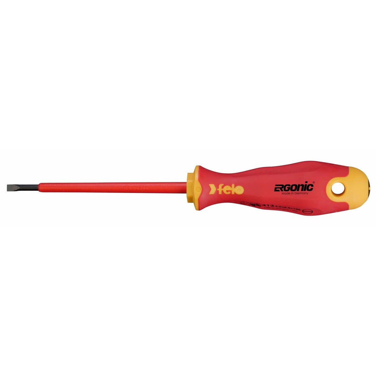 FELO SD ERGONIC VDE Slotted SL 4,0 x 0,8 x 100 Slotted - Screwdriver with 3C - handle - Mississauga Hardware Centre Inc