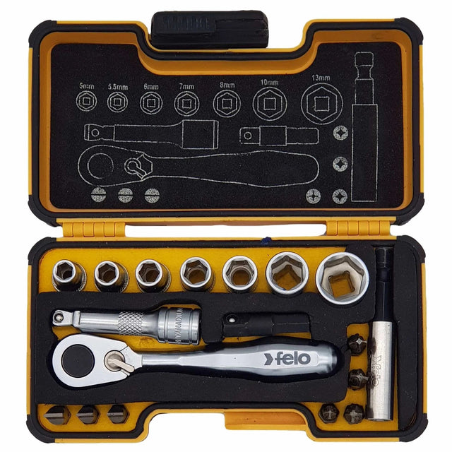 Felo XS - Strongbox XS 18 1/4" 18 - pcs. PH/PZ/TORX®/SW/MS/BH - Mississauga Hardware Centre Inc