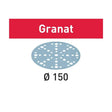 FESTOOL 575168 Abrasive sheet Granat STF D150/48 P240 GR/100 - Mississauga Hardware Centre Inc