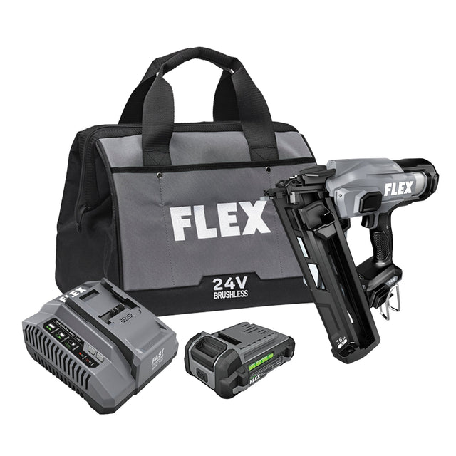 FLEX FX4321A - 1A 16Ga Angled Finish Nailer Kit - Mississauga Hardware Centre Inc