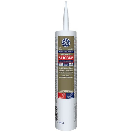 GE 300ml Advance Kitchen & Bath Silicone - White - Mississauga Hardware Centre Inc