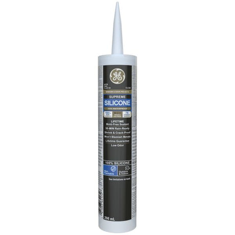 GE 300ml Supreme Silicone Window & Door Sealant - Clear - Mississauga Hardware Centre Inc