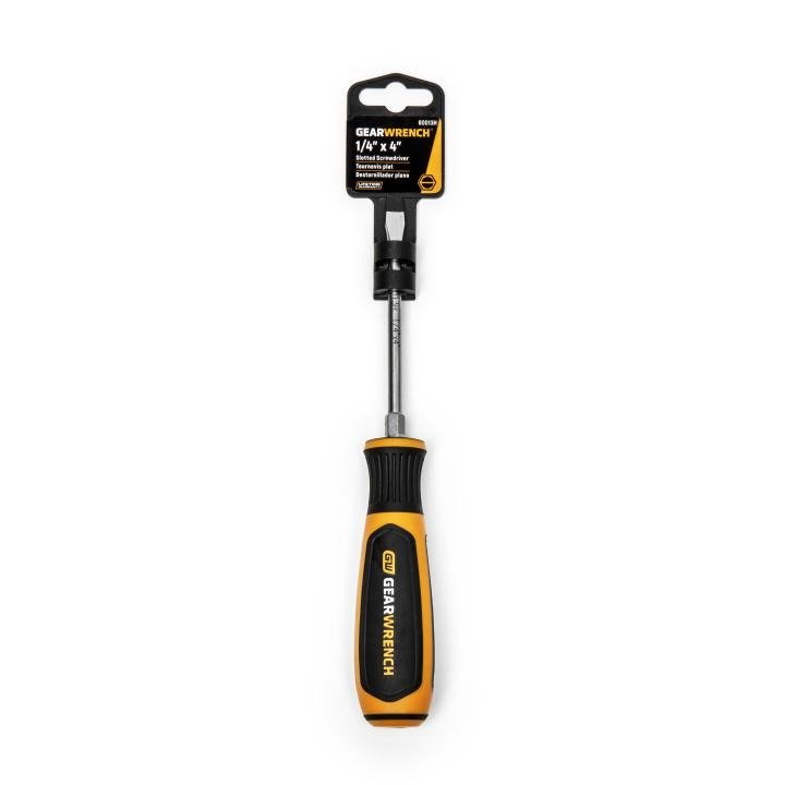 GEARWRENCH 80013H 1/4" x 4" Slotted Dual Material Screwdriver - Mississauga Hardware Centre Inc