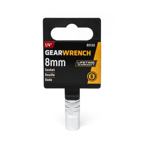 GEARWRENCH 80130 1/4" Drive 6 Point Standard Metric Socket 8mm - Mississauga Hardware Centre Inc