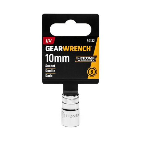 GEARWRENCH 80132 1/4" Drive 6 Point Standard Metric Socket 10mm - Mississauga Hardware Centre Inc