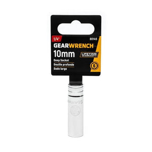 GEARWRENCH 80145 1/4" Drive 6 Point Deep Metric Socket 10mm - Mississauga Hardware Centre Inc