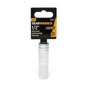 GEARWRENCH 80367 3/8" Drive 6 Point Deep SAE Socket 1/2" - Mississauga Hardware Centre Inc