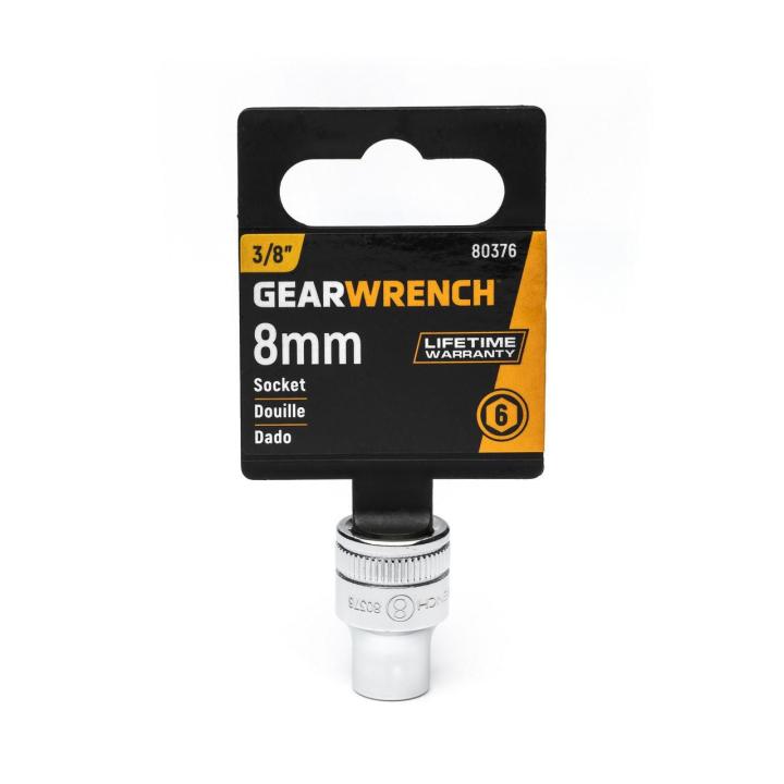 GEARWRENCH 80376 3/8" Drive 6 Point Standard Metric Socket 8mm - Mississauga Hardware Centre Inc