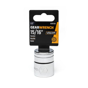 GEARWRENCH 80610D 1/2" Drive 6 Point Standard SAE Socket 15/16" - Mississauga Hardware Centre Inc