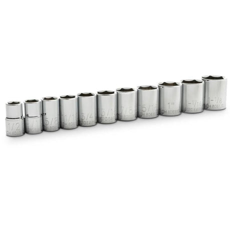 GEARWRENCH 80703 11 Piece 1/2" Drive 6 Point Standard SAE Socket Set - Mississauga Hardware Centre Inc