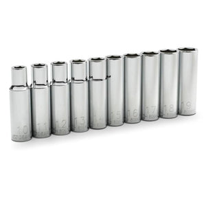 GEARWRENCH 80704 10 Piece 1/2" Drive 6 Point Deep Metric Socket Set - Mississauga Hardware Centre Inc
