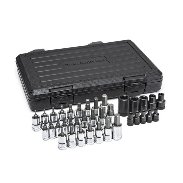 GEARWRENCH 80726 36 Piece 1/4", 3/8" & 1/2" Drive Standard Hex, E - Torx® & Torx® Bit SAE/Metric Socket Set - Mississauga Hardware Centre Inc
