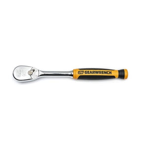 GEARWRENCH 81007T 1/4" Drive 90 - Tooth Dual Material Teardrop Ratchet 6" - Mississauga Hardware Centre Inc