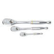 GEARWRENCH 81206T 3 Piece 1/4", 3/8" & 1/2" Drive 90 - Tooth Teardrop Ratchet Set - Mississauga Hardware Centre Inc
