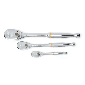 GEARWRENCH 81206T 3 Piece 1/4", 3/8" & 1/2" Drive 90 - Tooth Teardrop Ratchet Set - Mississauga Hardware Centre Inc
