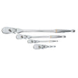 GEARWRENCH 81230T 4 Piece 1/4", 3/8" & 1/2" Drive 90 - Tooth Flex Head Teardrop Ratchet Set - Mississauga Hardware Centre Inc