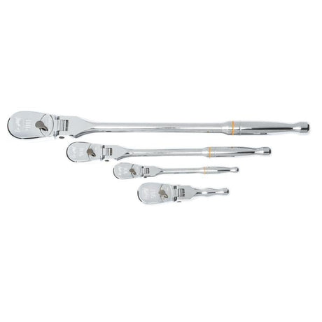 GEARWRENCH 81230T 4 Piece 1/4", 3/8" & 1/2" Drive 90 - Tooth Flex Head Teardrop Ratchet Set - Mississauga Hardware Centre Inc