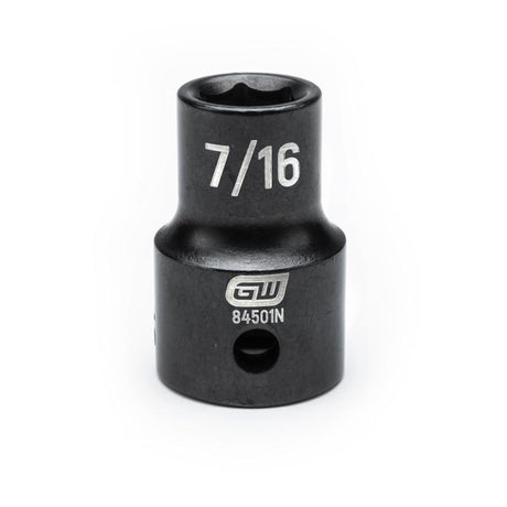 GEARWRENCH 84501N 1/2" Drive 6 Point Standard Impact SAE Socket 7/16" - Mississauga Hardware Centre Inc