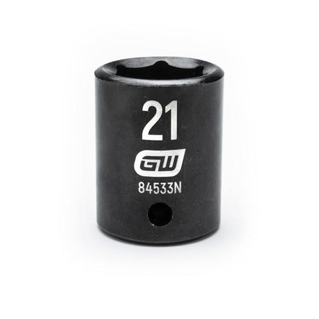 GEARWRENCH 84533N 1/2" Drive 6 Point Standard Impact Metric Socket 21mm - Mississauga Hardware Centre Inc