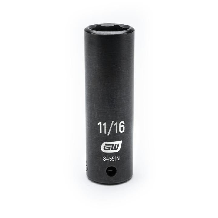 GEARWRENCH 84551N 1/2" Drive 6 Point Deep Impact SAE Socket 11/16" - Mississauga Hardware Centre Inc