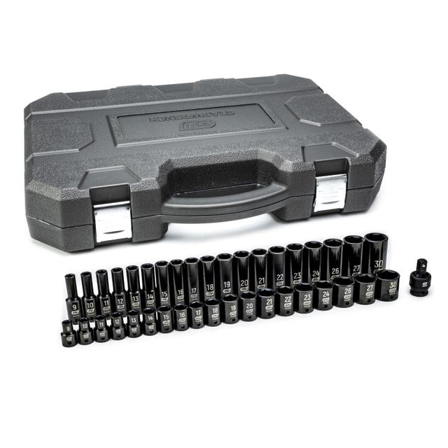 GEARWRENCH 84948N 39 Piece 1/2" Drive 6 Point Standard and Deep Impact Metric Socket Set - Mississauga Hardware Centre Inc