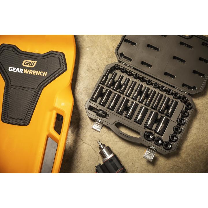 GEARWRENCH 84948N 39 Piece 1/2" Drive 6 Point Standard and Deep Impact Metric Socket Set - Mississauga Hardware Centre Inc