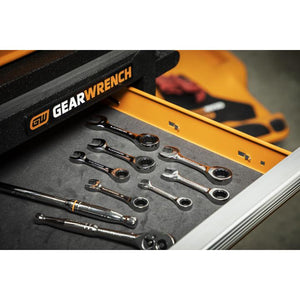 GEARWRENCH 86858 7 Piece 90 - Tooth 12 Point SAE Stubby Ratcheting Combination Wrench Set - Mississauga Hardware Centre Inc