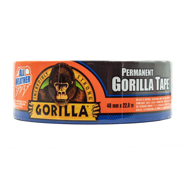 Gorilla 85000731 All Weather Tape 48mm x 22.8m Black - Mississauga Hardware Centre Inc