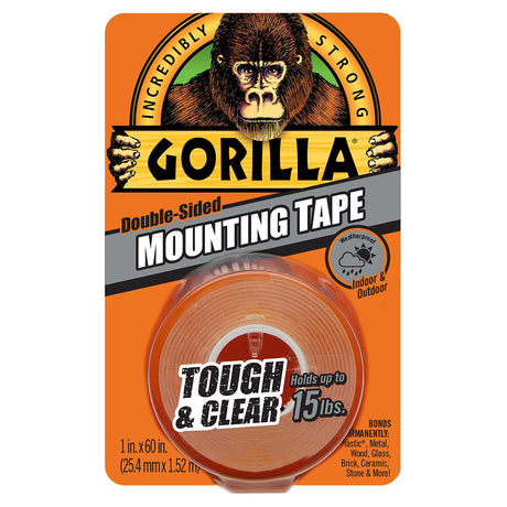 Gorilla 85060651 Mounting Tape 1 x 60in Holds 15lb - Mississauga Hardware Centre Inc