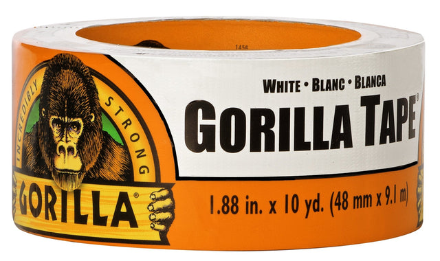 Gorilla 85160100 Duct Tape 1.88in X 10yd White - Mississauga Hardware Centre Inc