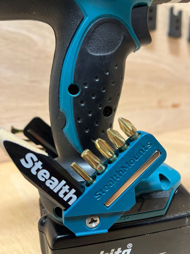 StealthMount BH-MK-4590-BLU 45° & 90° Magnetic Bit Holder for Makita CXT, LXT & XGT Tools (2 Pack) Teal