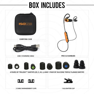 ISOtunes PRO 3.0 Earbuds - Orange - Mississauga Hardware Centre Inc