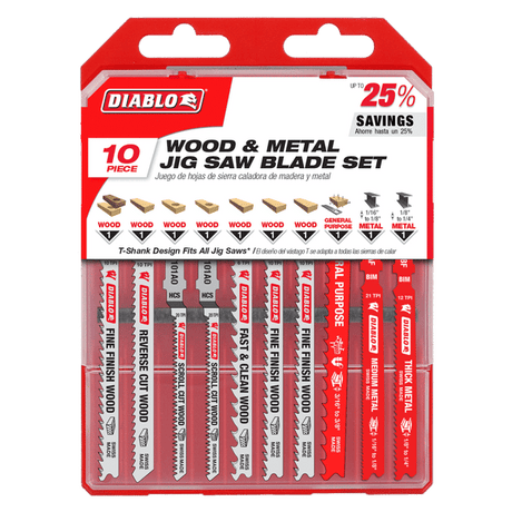 DIABLO DJT10S Jig Saw Blade Set for Wood & Metal (10-pc)