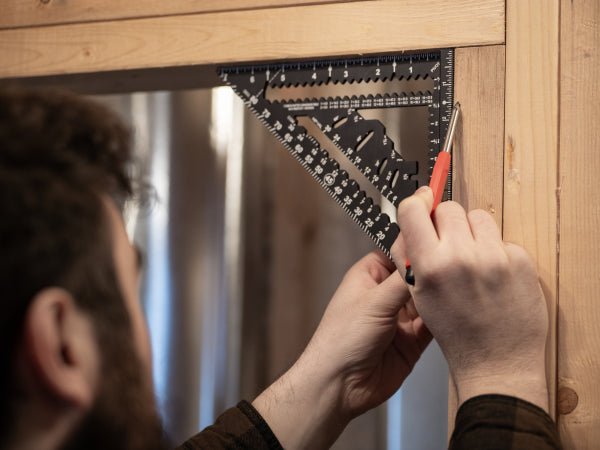 JOHNSON 7 - 1/4" Johnny Square® MACH - 1™ Smart Mark™ Rafter Square with Level Vial - Mississauga Hardware Centre Inc