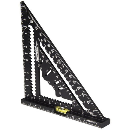 JOHNSON 7 - 1/4" Johnny Square® MACH - 1™ Smart Mark™ Rafter Square with Level Vial - Mississauga Hardware Centre Inc