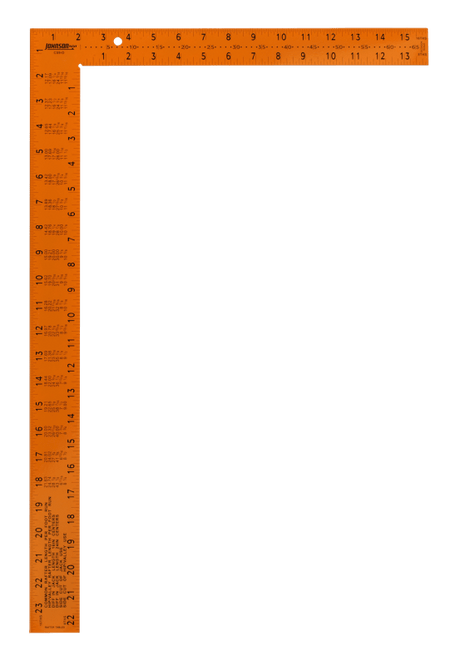 JOHNSON CS9 - 0 16" x 24" Easy - Read™ Steel Framing Square - Mississauga Hardware Centre Inc
