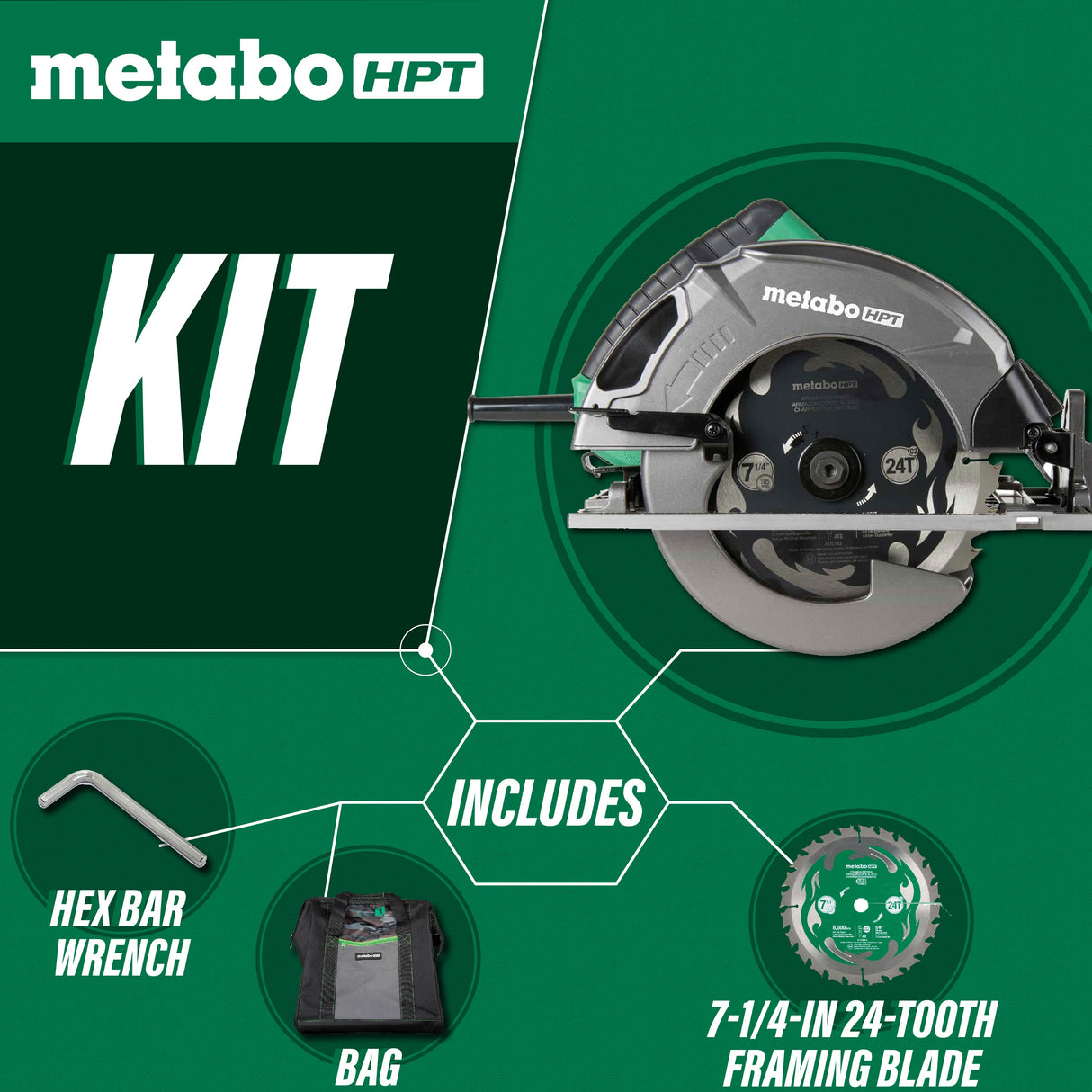 metabo HPT C7SB3M 7-1/4 Inch Circular Saw