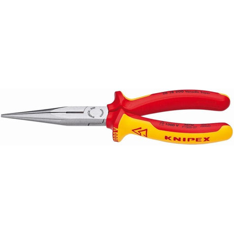 KNIPEX 26 18 200 SBA 8in Long Nose Pliers with Cutter - 1000V Insulated - Mississauga Hardware Centre Inc